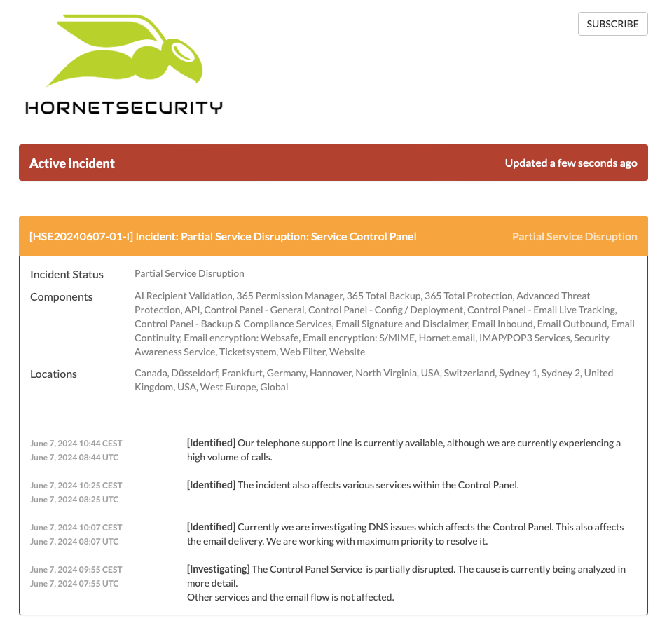 Incident case - Hornetsecurity